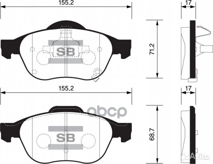 SP1574 Колодки тормозные toyota avensis 1.6-2.0