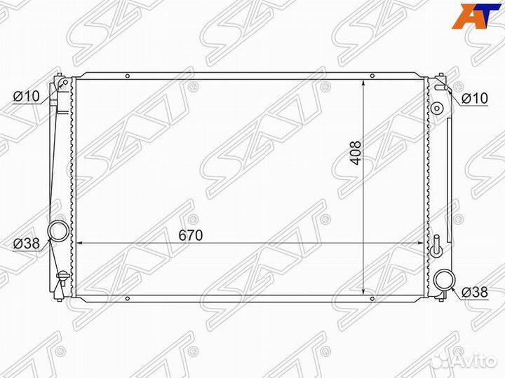 Радиатор toyota RAV4 05/vanguard/estima 06/alphard