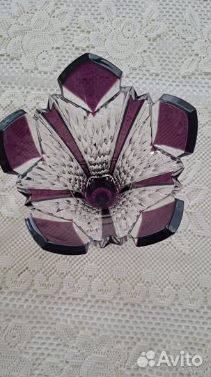 Ваза для цветов хрустальная