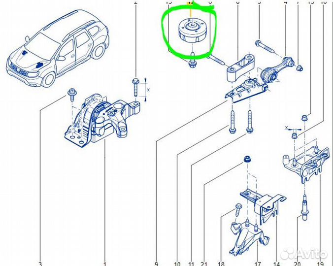 Демпфер Renault Duster HJD K9K 2021