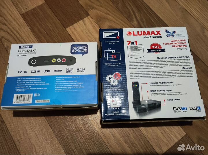 Цифровые тв приставки Lumax и Cadena