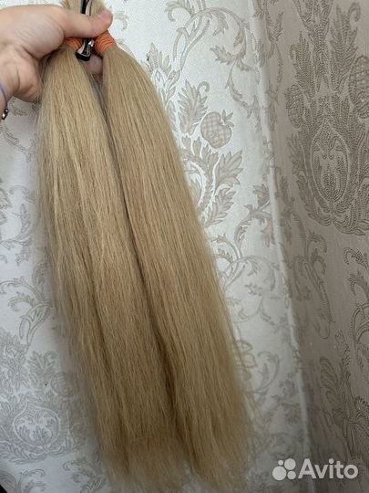 Волосы для наращивания 60 см блонд