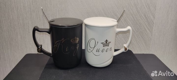 Парные кружки для влюбленных Король и Королева