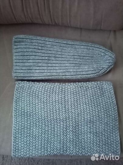 Комплект шапка и снуд женский