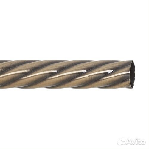 Штанга витая 240 см золото антик 28 мм; 650