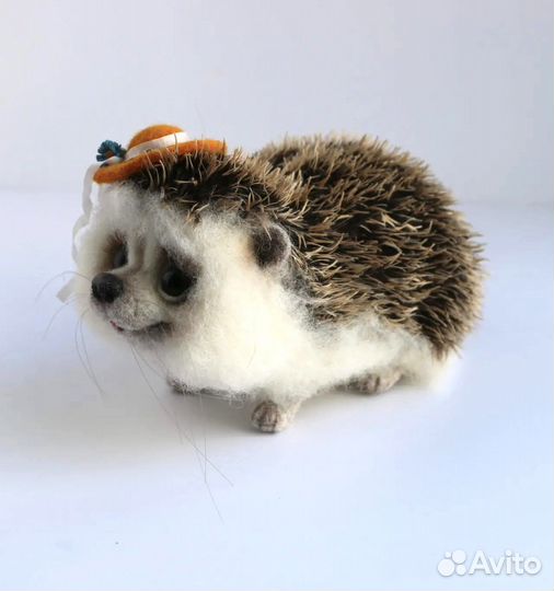 Ёжик, игрушка авторская валяная