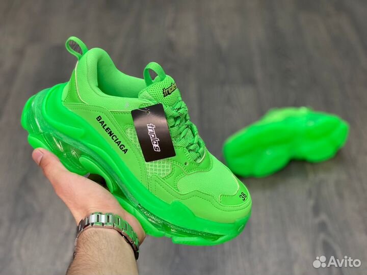 Кроссовки Balenciaga Triple s Neon Green (36-45)