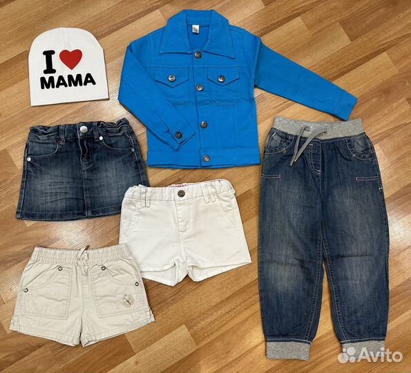 Джинсовые вещи, на девочку, р.92