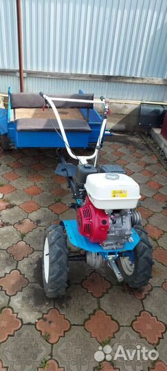 Мотоблок нева мб-23H PRO Двигатель honda и прицеп