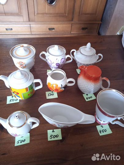 Заварочный чайник,сахарница,соусник Дулево из СССР