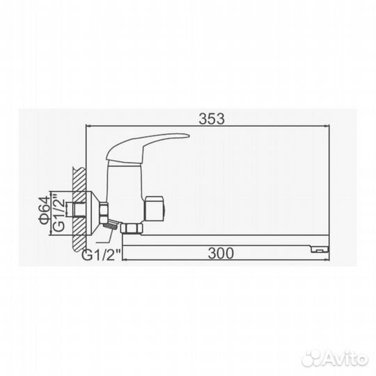 Смеситель с длинным изливом D-Lin D146602-8