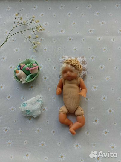 Мини реборн, коллекционная кукла