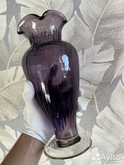 Ваза фиолетовое (марганцевое) стекло