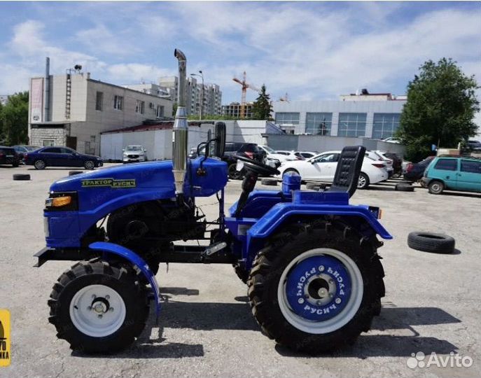 Вспашка земли мини трактором