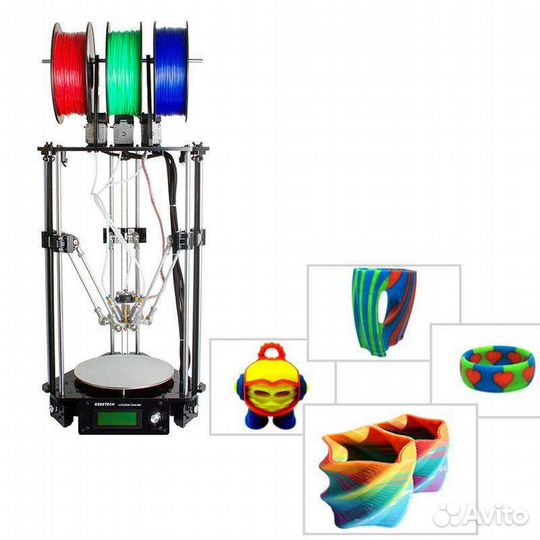 3d принтер Geeetech Rostock Delta 301 Трехцветный