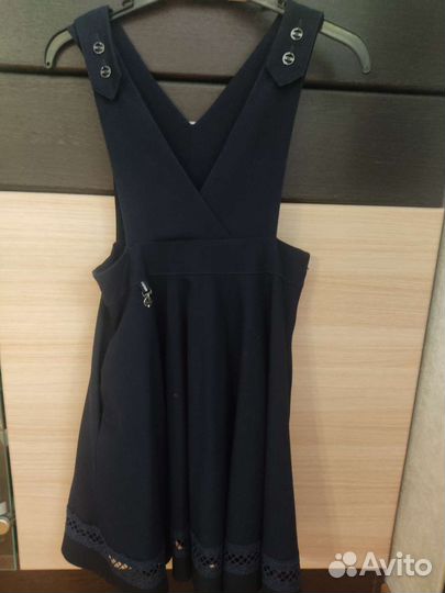 Школьная форма сарафан темно синий 152