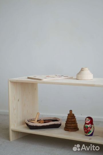 Стеллаж для игрушек открытая полка Монтессори