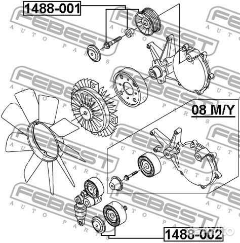Ролик обводной 1488002