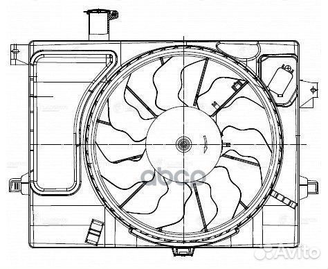 Э/вентилятор охл. с кожухом для а/м Kia ceed (1