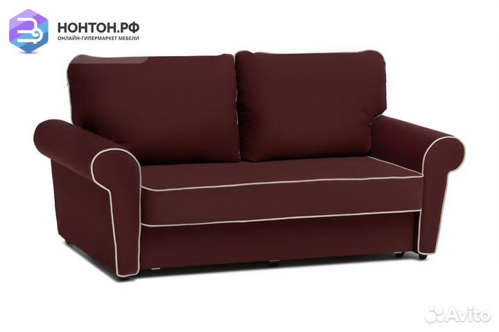 Диван еврокнижка Прованс бордовый