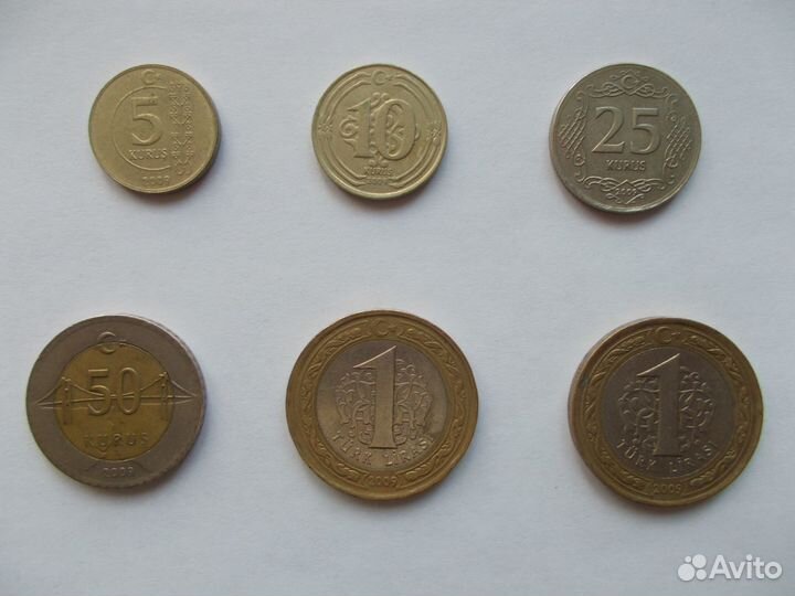 Монеты: Ливия,Азербайджан,Турция,Швейцария,Чехия