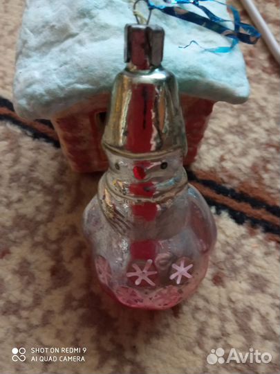 Елочная игрушка снеговик