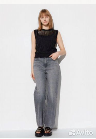 Uniqlo вязаный топ безрукавка