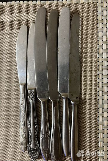 Ножи столовые мельхиор нержавейка СССР