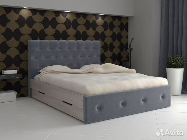 Кровать двухспальная 160х200 с ящиками