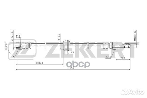 Шланг тормозной передний MB Viano (W639) 03- V
