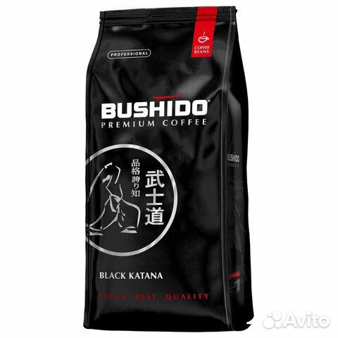 Кофе в зернах bushido Black Katana 1 кг, арабика 1