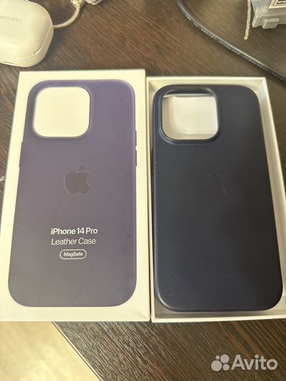 Чехол оригинал на iPhone 14 Pro кожа