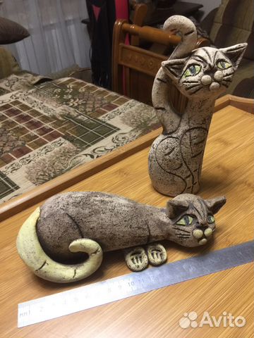 Керамические фигурки котов