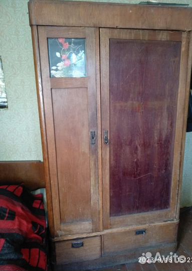 Шкаф антиквариат начало 19 века массив дуба