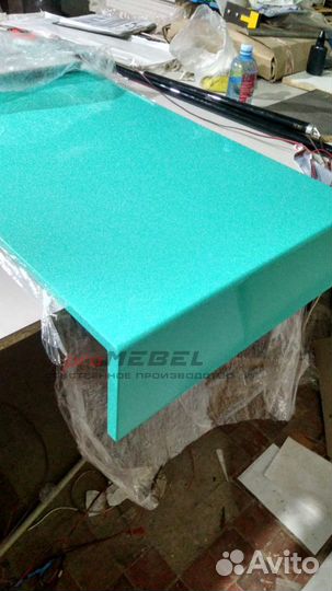 Ресепшен чёрный с искуственным камнем