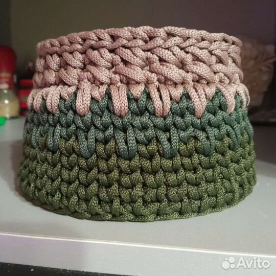 Свяжу из Вашей пряжи подвесную корзинку на 8 Марта