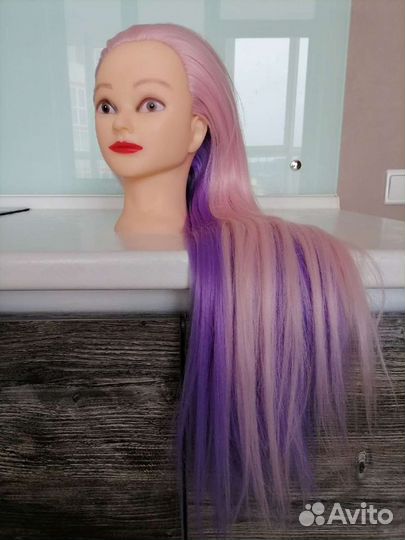 Голова-манекен с искусственными волосами