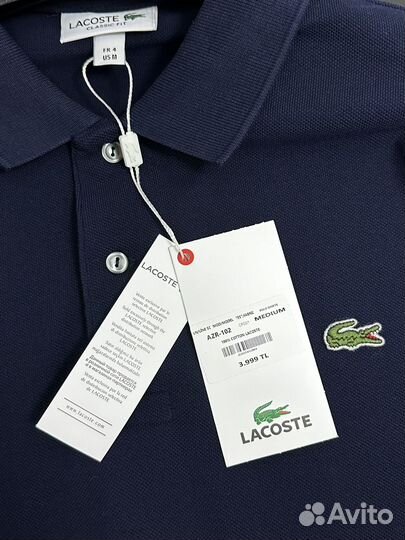 Поло Lacoste синее (оригинал)