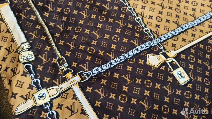 Платок louis vuitton 95 cm твилловый шелк