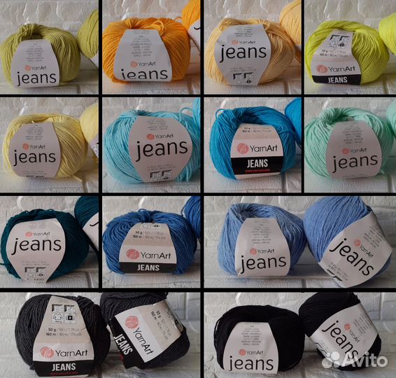 Пряжа YarnArt jeans (ярнарт Джинс)