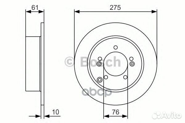 Диск тормозной зад 0 986 479 525 0986479525