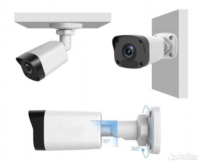 Комплект видеонаблюдения 4 IP POE камеры 2M FullHD