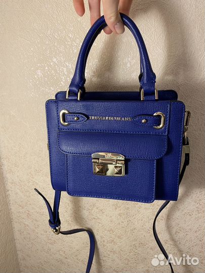 Trussardi jeans сумка мини синяя