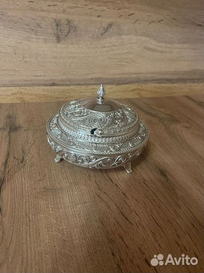 Турецкая сахарница с крышкой и ложкой