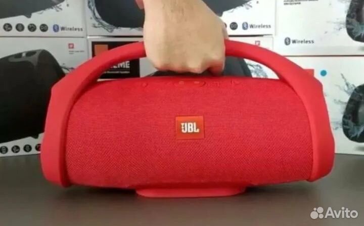 Колонка Bluetooth jbl booms box mini красная