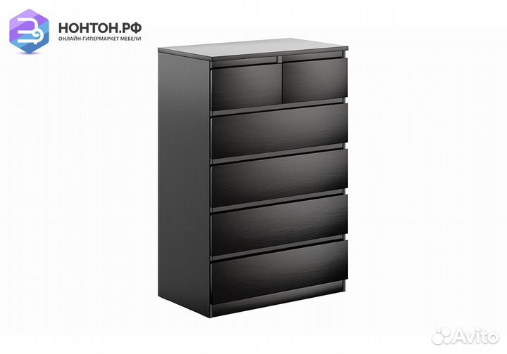 Комод высокий Мальта 6 ящиков дуб венге