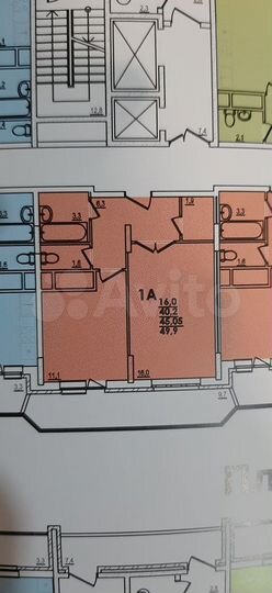 1-к. квартира, 49,9 м², 15/16 эт.