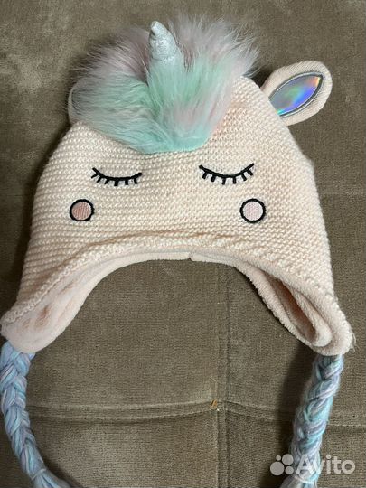 Шапка зимняя для девочки на 1 год