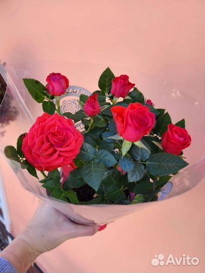 Цветы розы букет