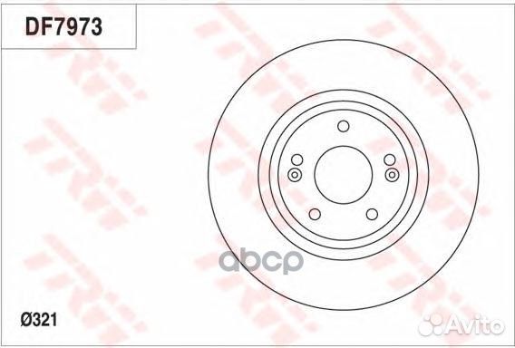 Диск тормозной перед DF7973 TRW